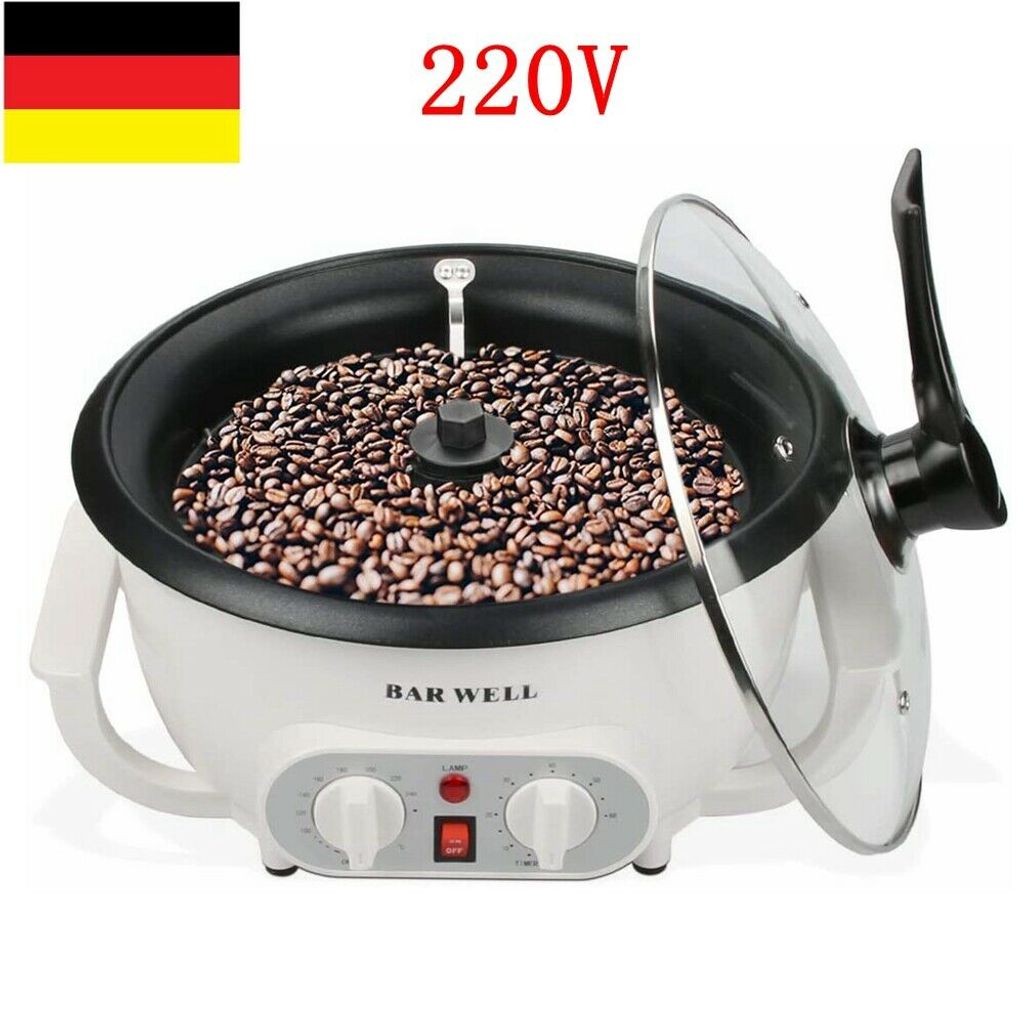 220V 1200W 800g Elektrische Kaffeeröster Coffee Roaster Röstmaschine 0-240 °C DE 