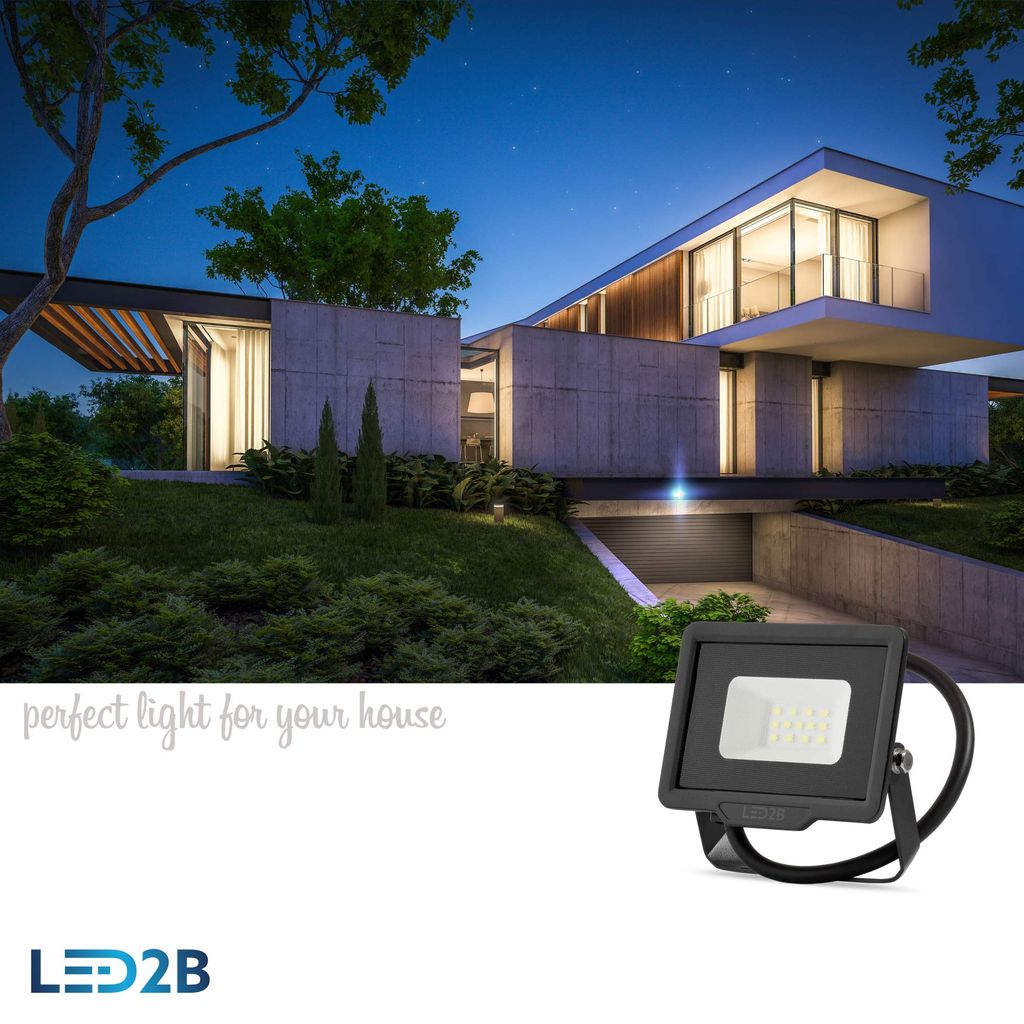 LED MH Außen Strahler Flutlicht 800Lm 10W 230V Kaltweiß Produktbild 6