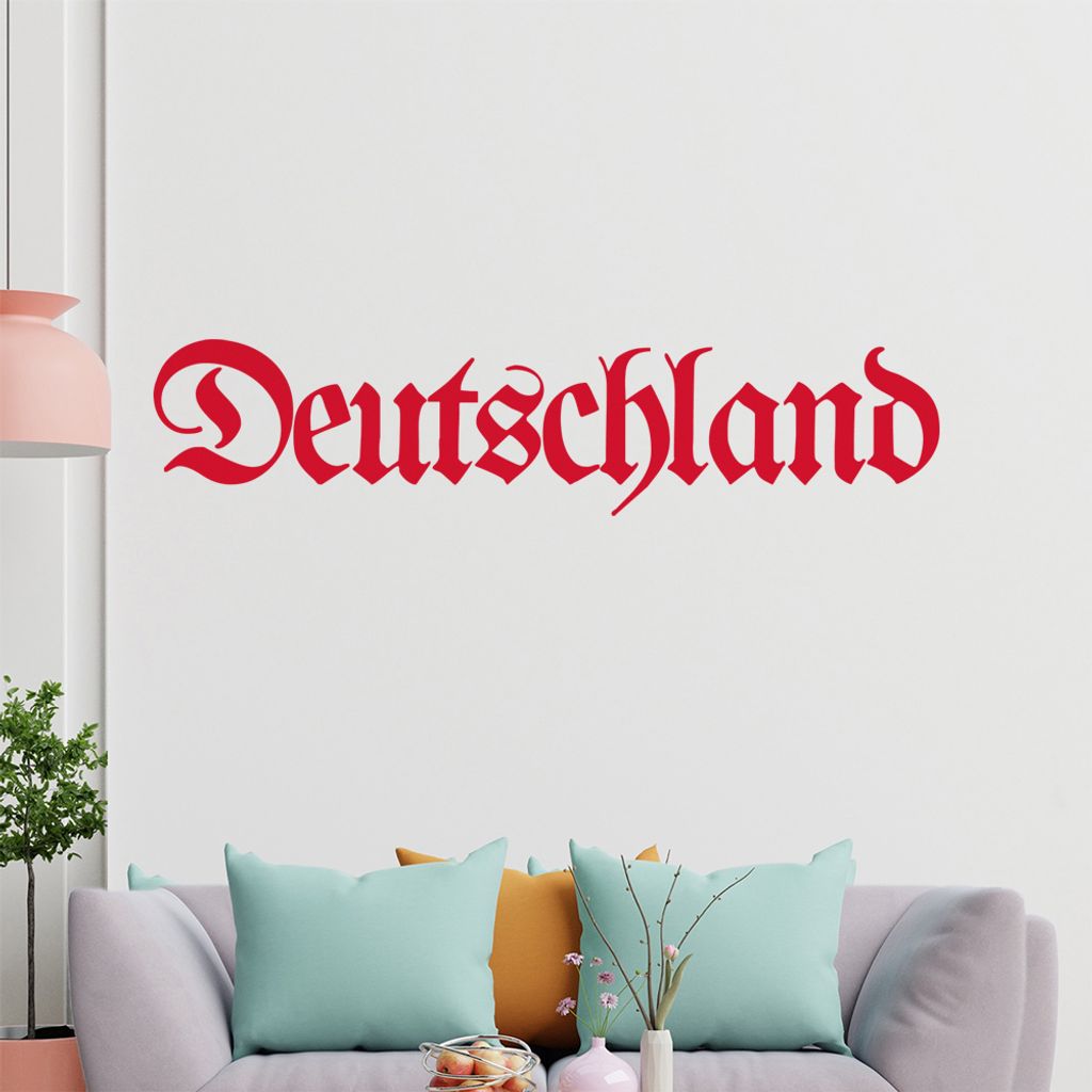 KIWISTAR Deutschland altdeutsche Schrift - Oldschool Retro Wandtattoo in 6 Größen - Wandaufkleber Wall Sticker - Dekoration, Küche, Wohnzimmer, ...