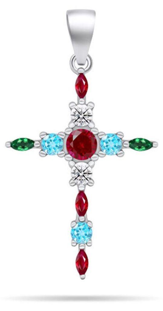 Original silver pendant Cross PT87WRBW
