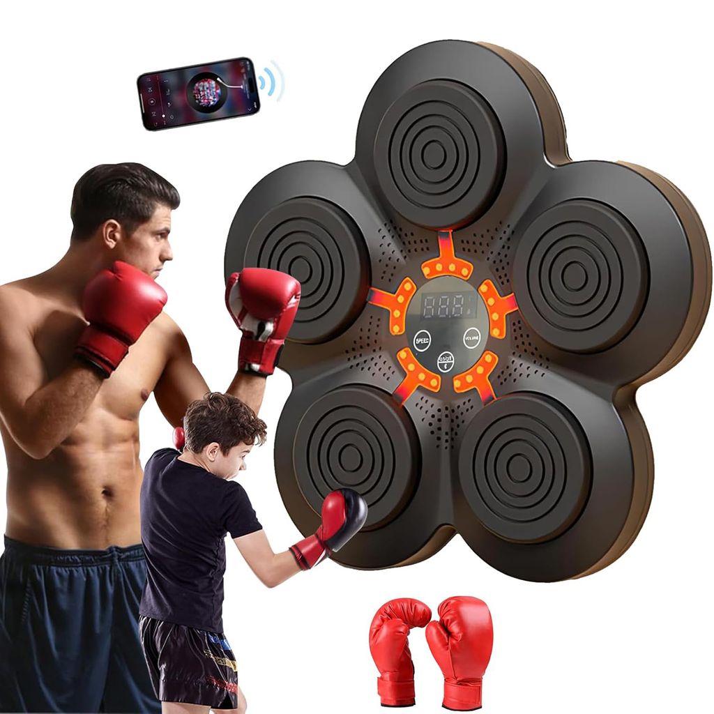 MODFU Musik Boxing Machine, Bluetooth Intelligente Boxmaschine Zur Wandmontage für Heimübungen Dekompression Boxen mit Boxhandschuhen, Boxen Trai...