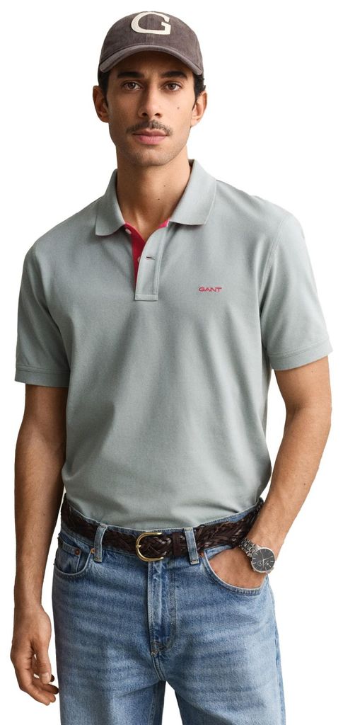 Gant Polo grau 2-Knopf Kurzarm Produktbild 