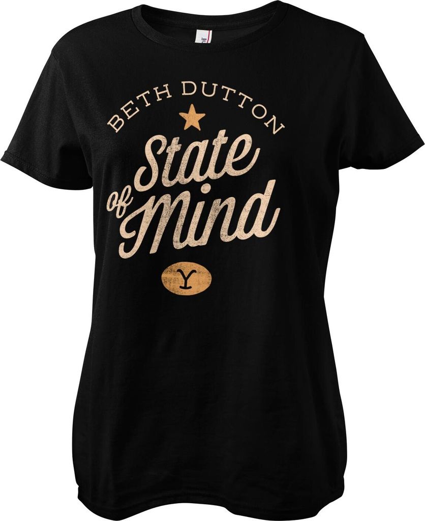 Beth Dutton State Of Mind Girly Tee - Small - Black
