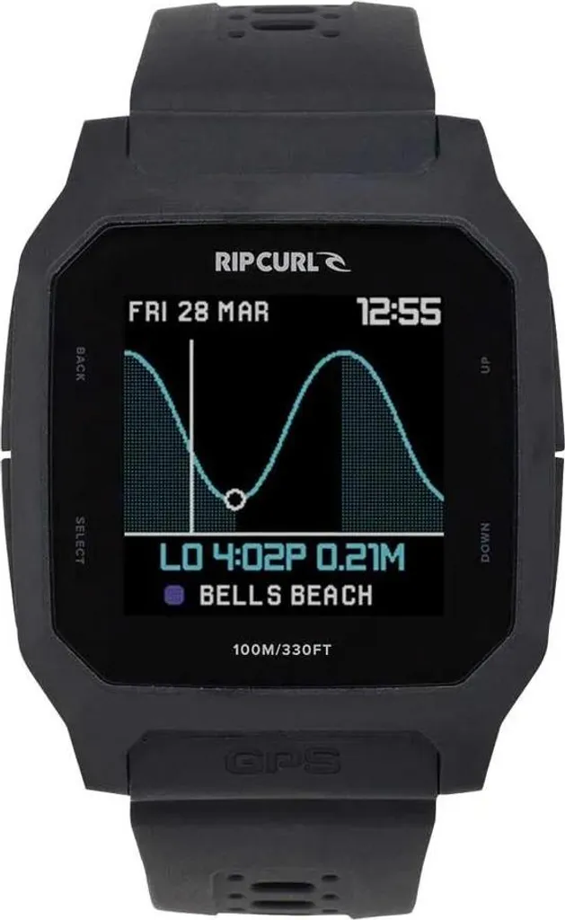 Rip Curl Search GPS 3 Montre Noire - GPS Intégré et Suivi de Vagues