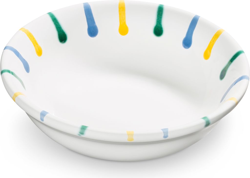 Gmundner Keramik Buntgeflammt Müslischale niedrig 14 cm