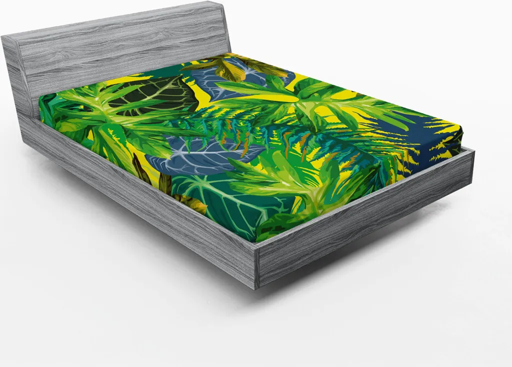 Lenzuolo Angoli 180x200 ABAKUHAUS Botanico Tropicale Fantasia