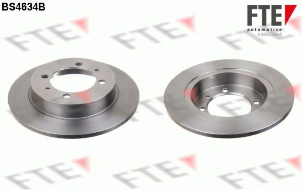2 Bremsscheiben Hinterachse voll Ø 260 mm 10 mm FTE für Produktbild 