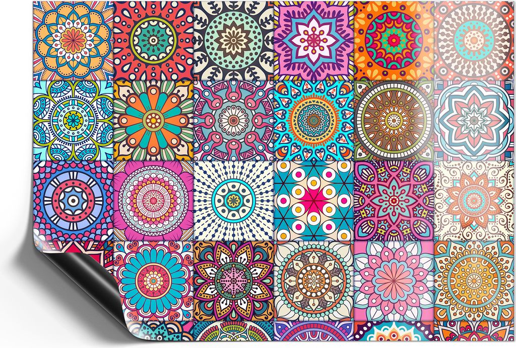 DEQORI Magnetmatte Universal 30x21 cm (A4) 'Orientalische Muster' Magnetfolie Kalender Planer