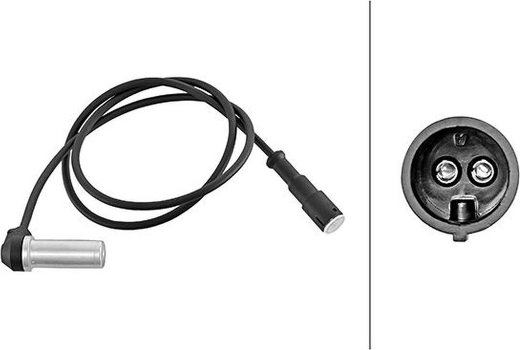 Sensor Raddrehzahl 2-polig Induktivsensor 910 mm Kabel HELLA für u.a. SCANIA P I