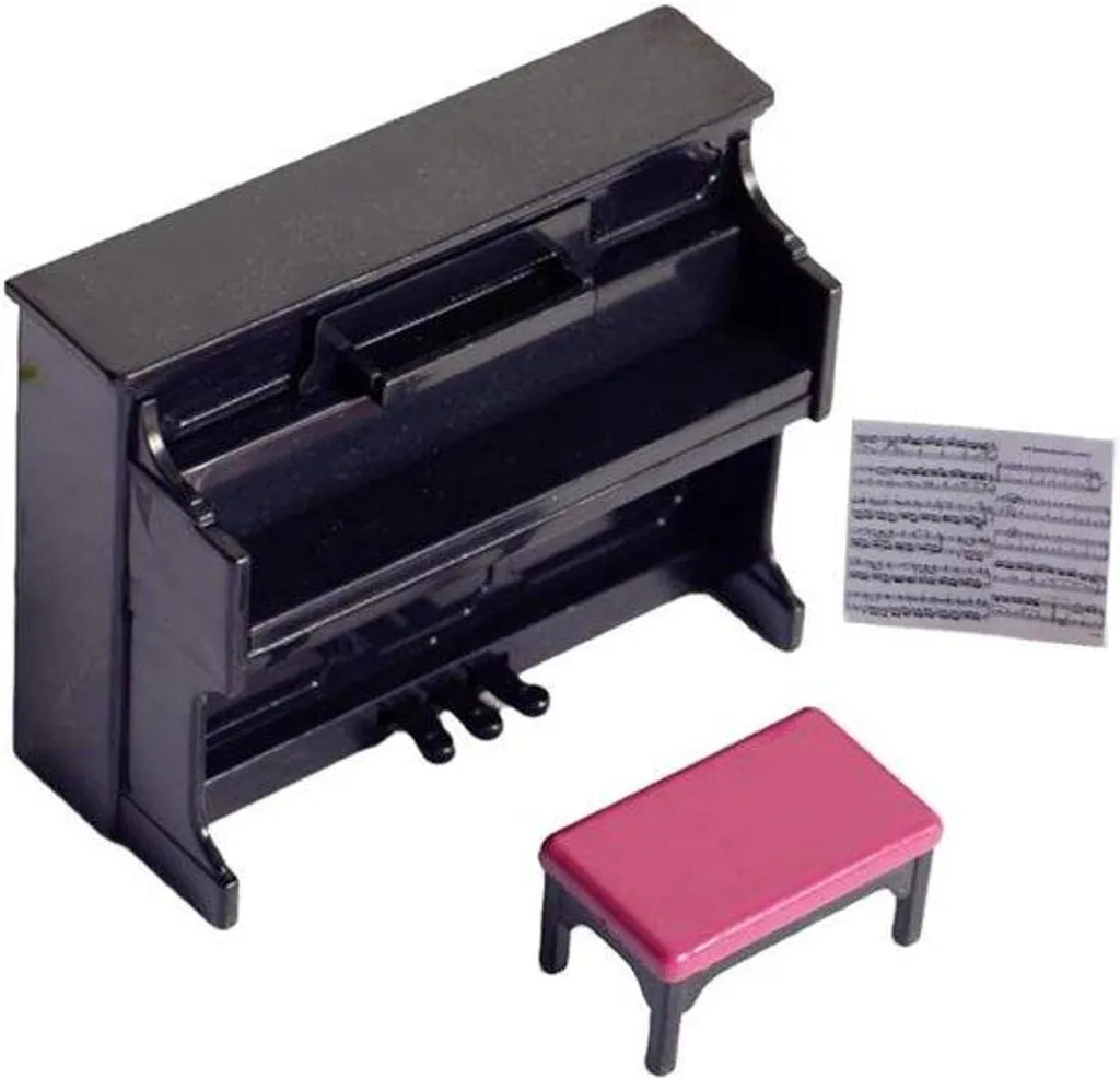 Piano jouet miniature noir pour enfants - Modèle classique à 18 touches