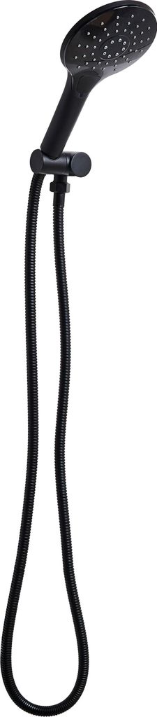 BELIANI Duschkopf mit Brauseschlauch Schwarz Matt ABS Edelstahl 4 Strahlarten Modern Klassisch Handbrause Set für Badezimmer Dusche