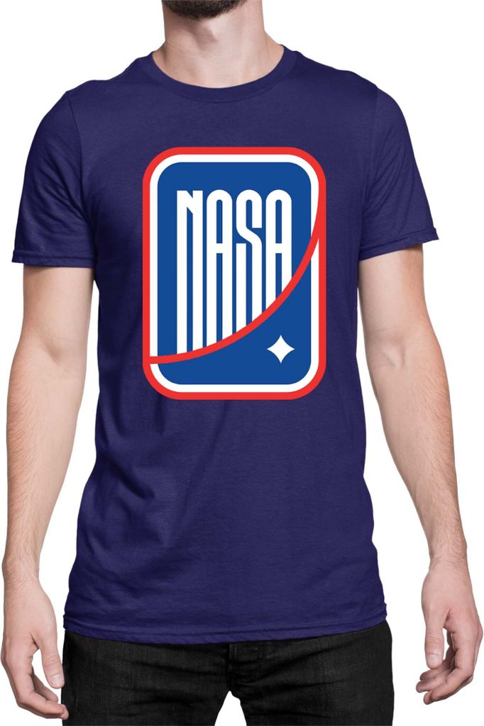 Herren T-Shirt Nasa Space Theme Nasa 007, Man S / Dunkelblau