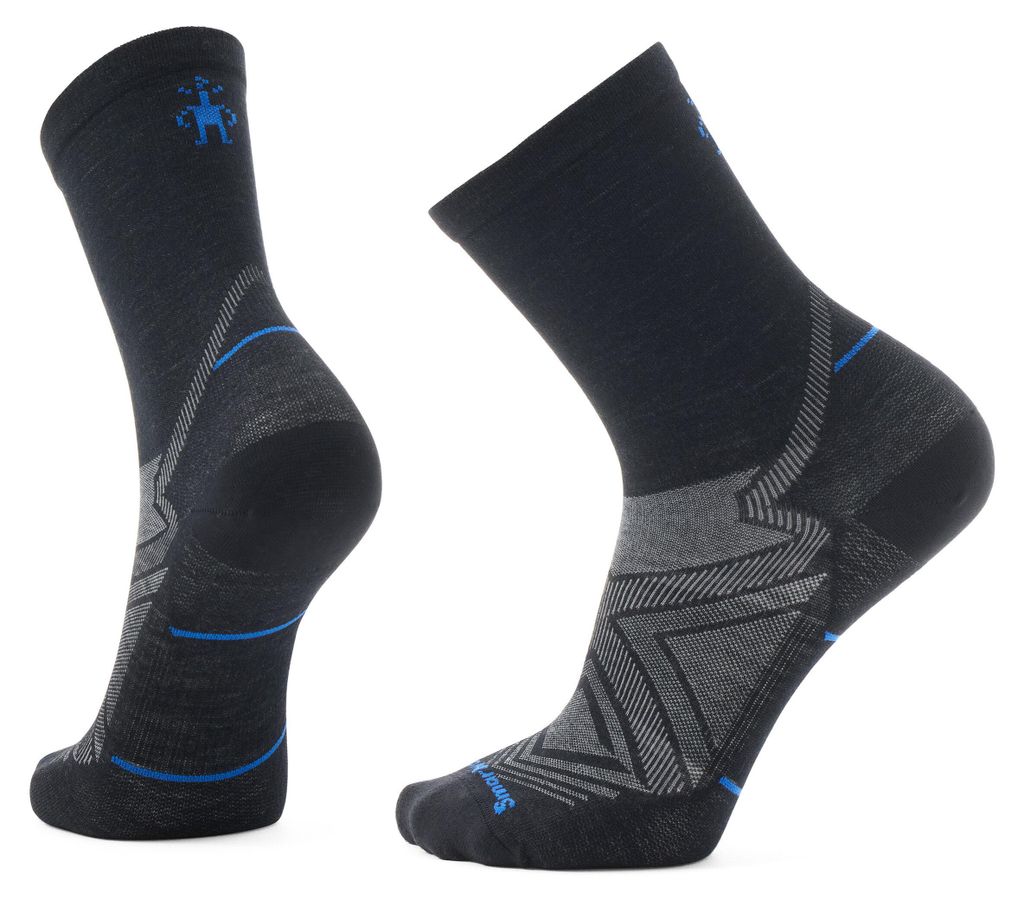 SMARTWOOL Run Zero Cushion Mid Crew Laufsocken aus Wolle schwarz EU 38-41