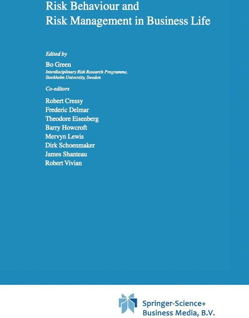 Risk Behaviour and Risk Management in Business Life Produktbild 