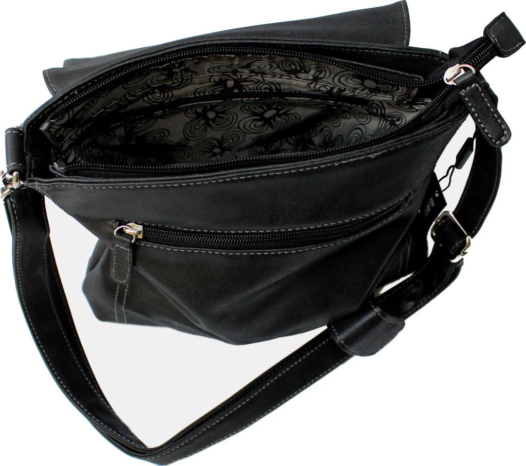 Umhängetasche Damen Tasche Handtasche usedLook schwarz Bag Produktbild 3