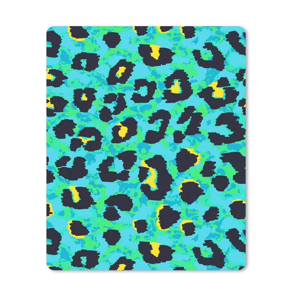 MuchoWow Mauspad Mousepad Panther Druck - Neon - Tiere - Design 30x40 cm - Mousepads - Maus Mat - Pad - Mausunterlage - Mausmatten