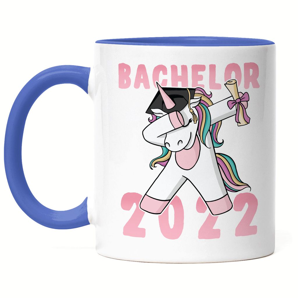 Bachelor 2022 Tasse Blau Pferd Einhorn Abschlussgeschenk Dab Cool Humorvoll Geschenkidee