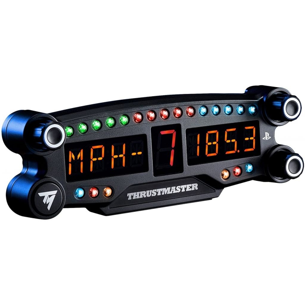 A digital dashboard for a racing game or simulator.