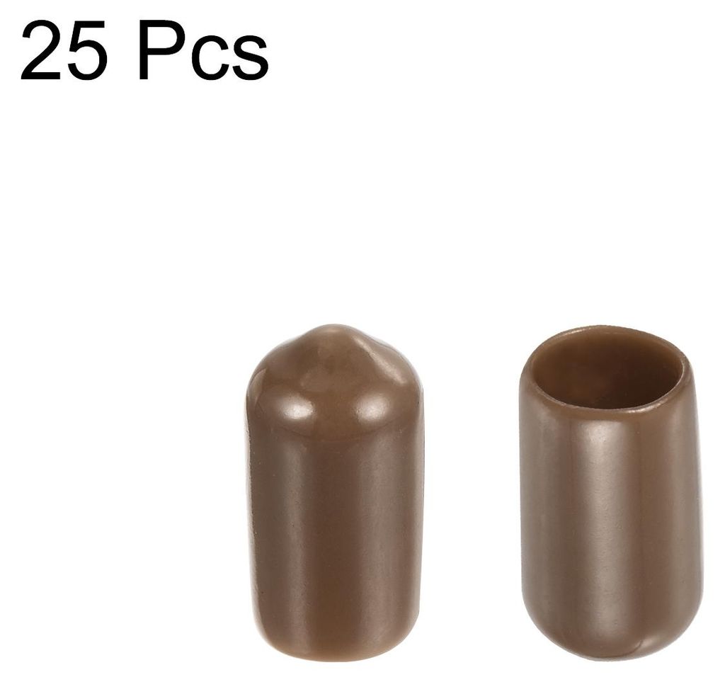 25 Stš¹ck Gummi-Endkappen 8mm ID Gummikappen, Runde Schutzkappen PVC Stopfen Abdeckkappen Lochstopfen Gleiter fš¹r Schrauben Gewindebolzen Drah...