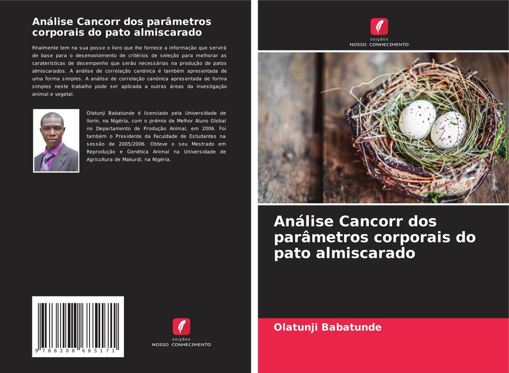 Análise Cancorr dos parâmetros corporais do pato almiscarado