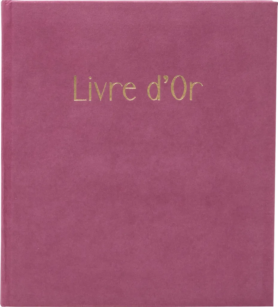 Livre d'or pour baptême et mariage vieux rose 140 pages Exacompta