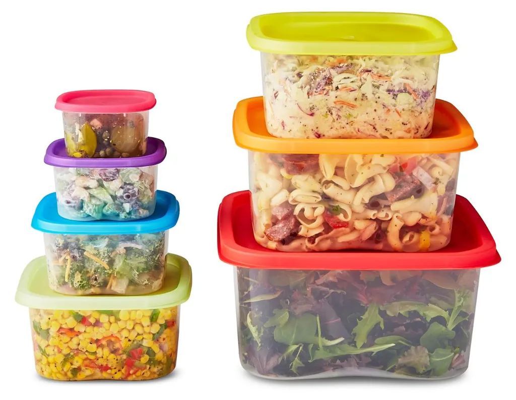 Set de 7 Boîtes à Lunch Empilables - Plastique Hermétique sans BPA - 8