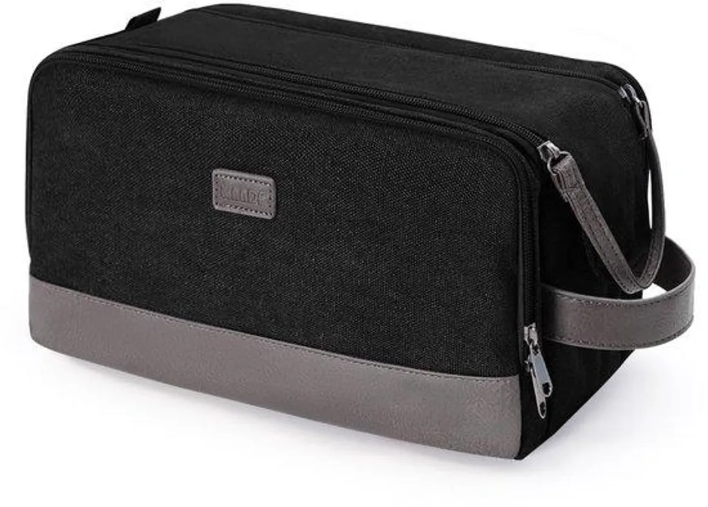 Trousse de toilette voyage pour homme noire : idéal pour sport et avion