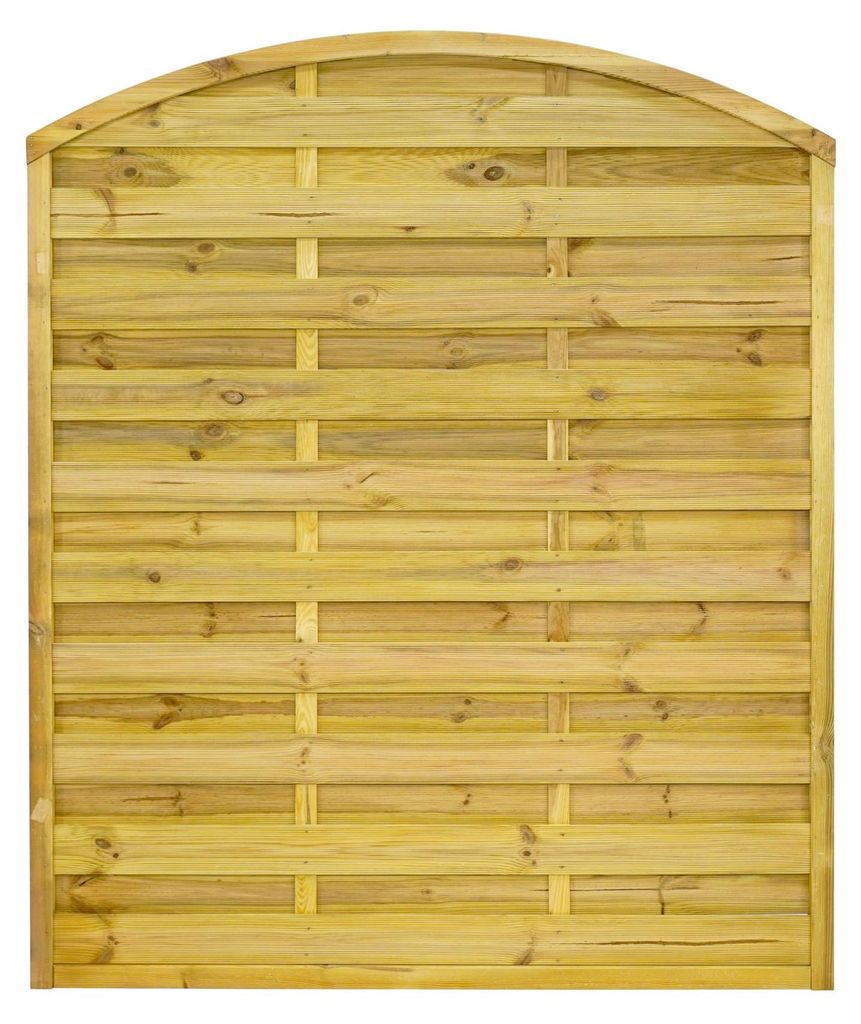 Ligna Gard Dichtzaun Lausanne gebogen 150x180 cm Holzzaun Kiefer Kesseldruckimprägniert 44x44 mm Rahmen