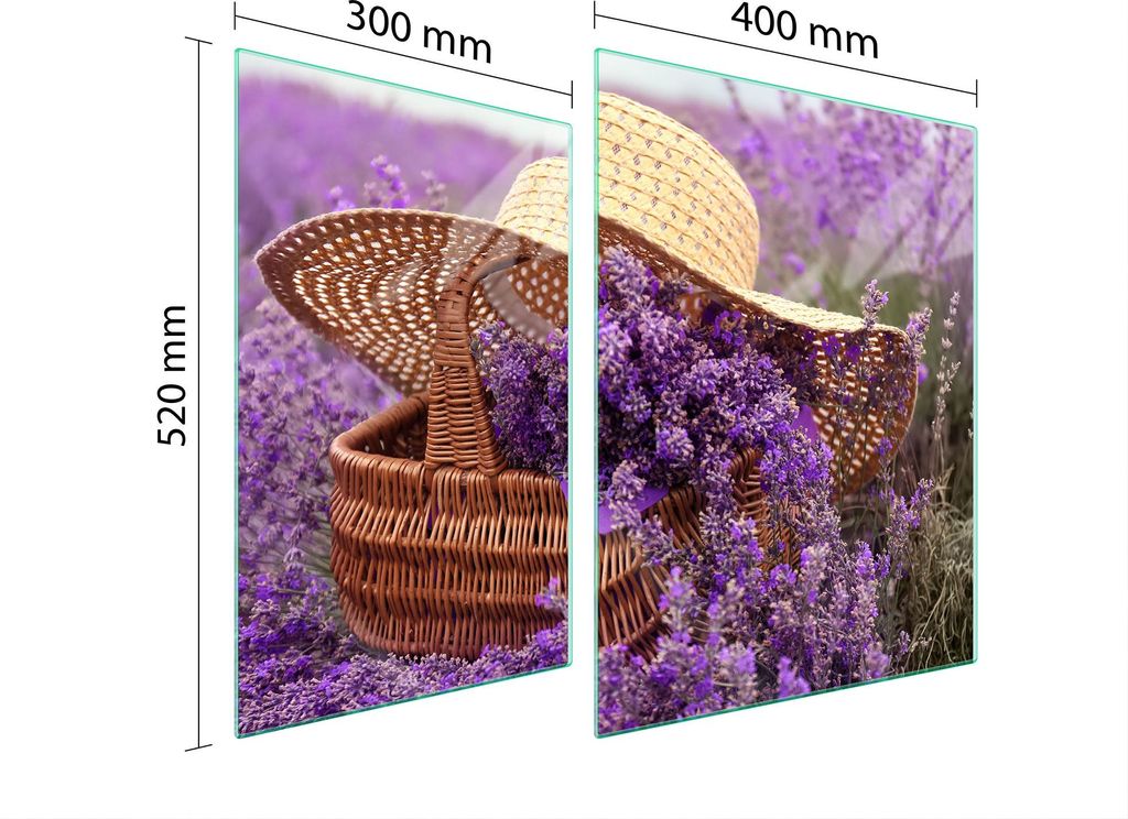 Glasschutzplatte Für Herd 70X52 Lavendel