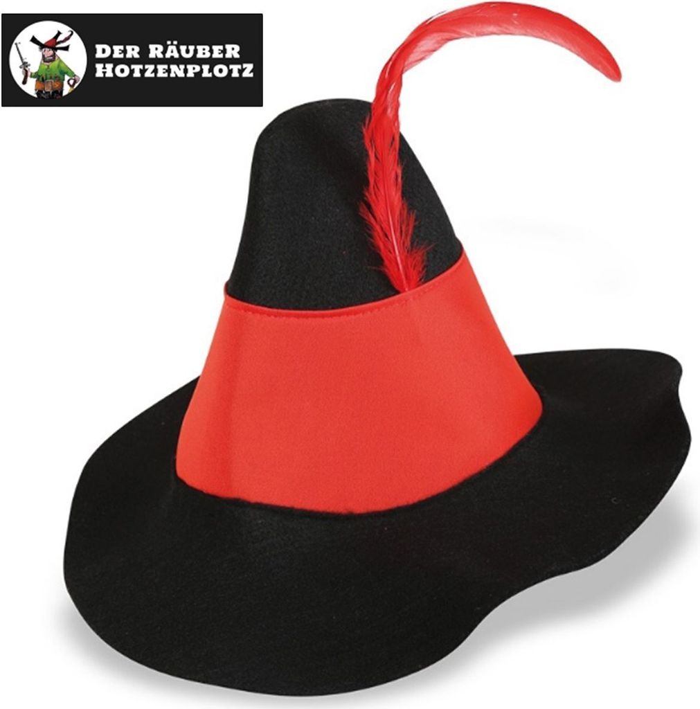Hut Räuber Hotzenplotz Mütze für Kinder KW 58 cm schwarz Kostüm-Zubehör Märchen Fasching Karneval Mottoparty Linzenz-Accessoire