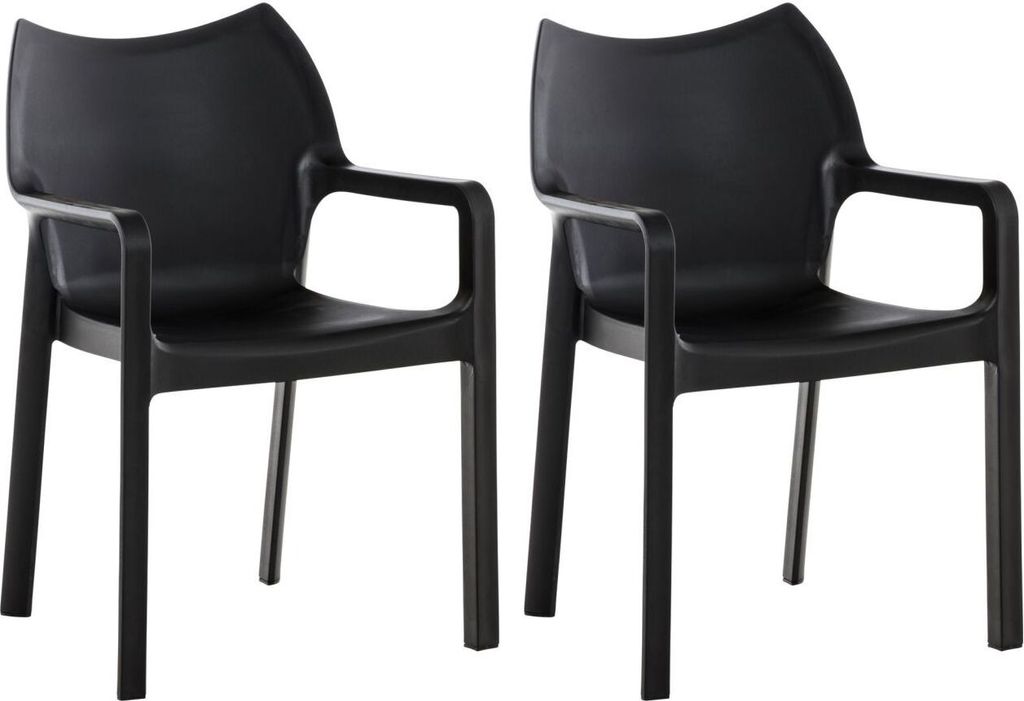2er SET Stapelstuhl DIVA schwarz