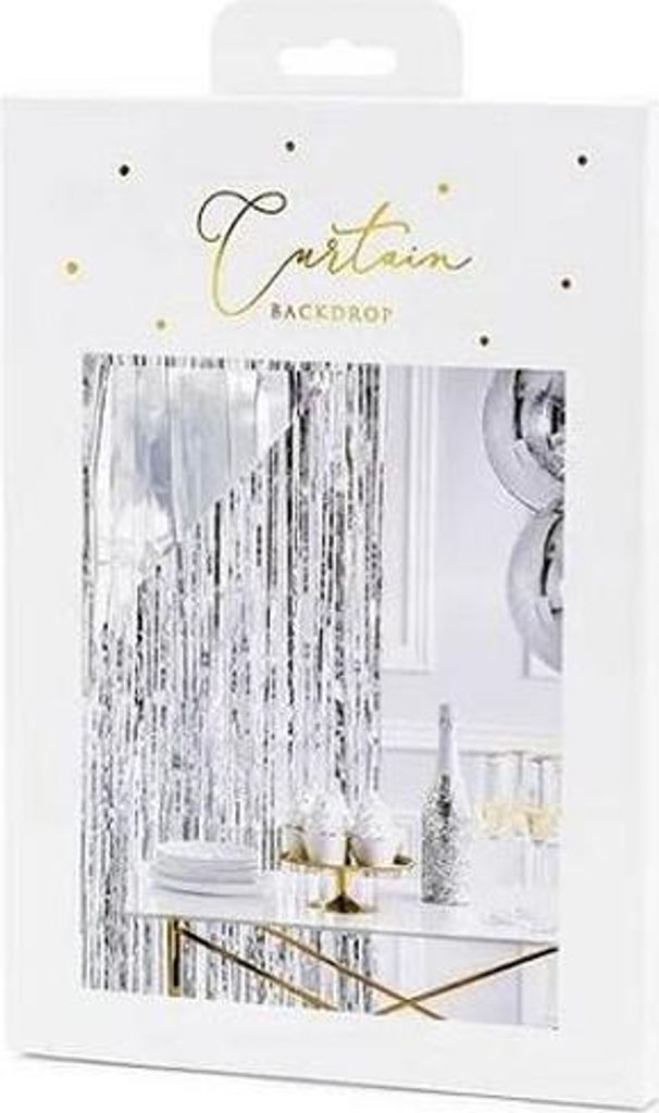 Tenda party argento 90 x 250 cm 53303 Immagine del prodotto 