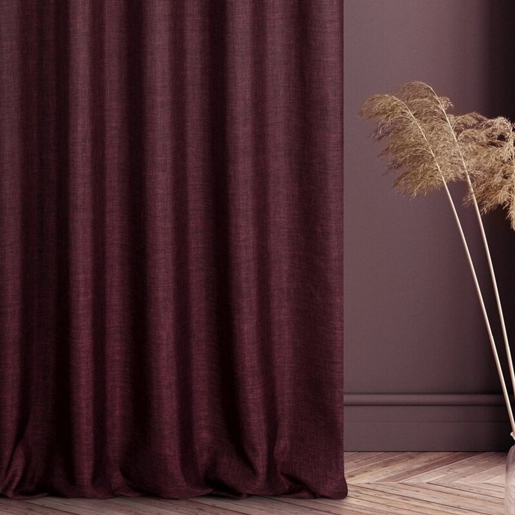 Terra Collection AVINION Z 1 140x270 cm Kräuselband Tunnelzug Tunneldurchzug dunkelrotO