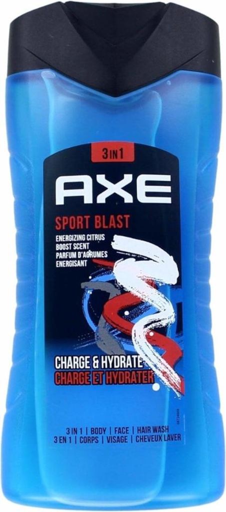Axe - 3-in-1 Duschgel - Sport Blast - Energizing Citrus - Hydrating - 250 ml - 1 Stück