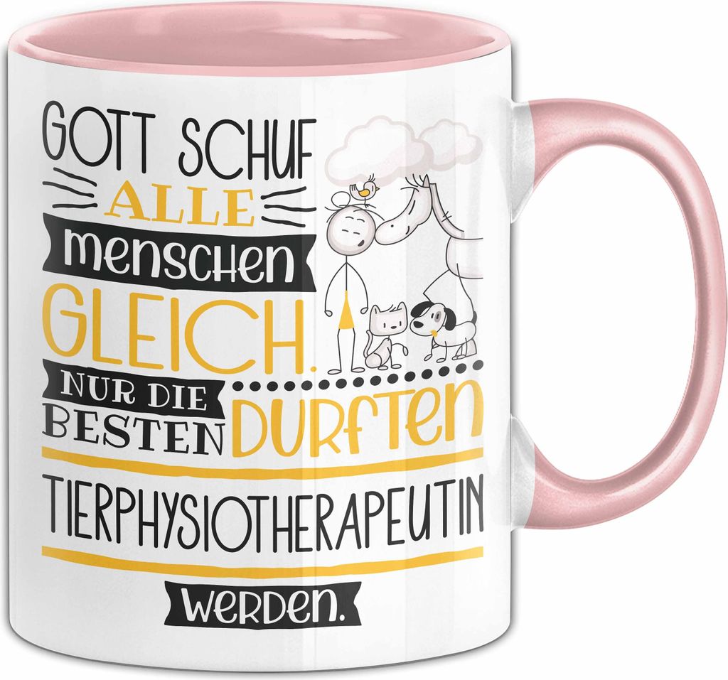 Tierphysiotherapeutin Geschenk Becher Tasse Gott Schuf Alle Produktbild 