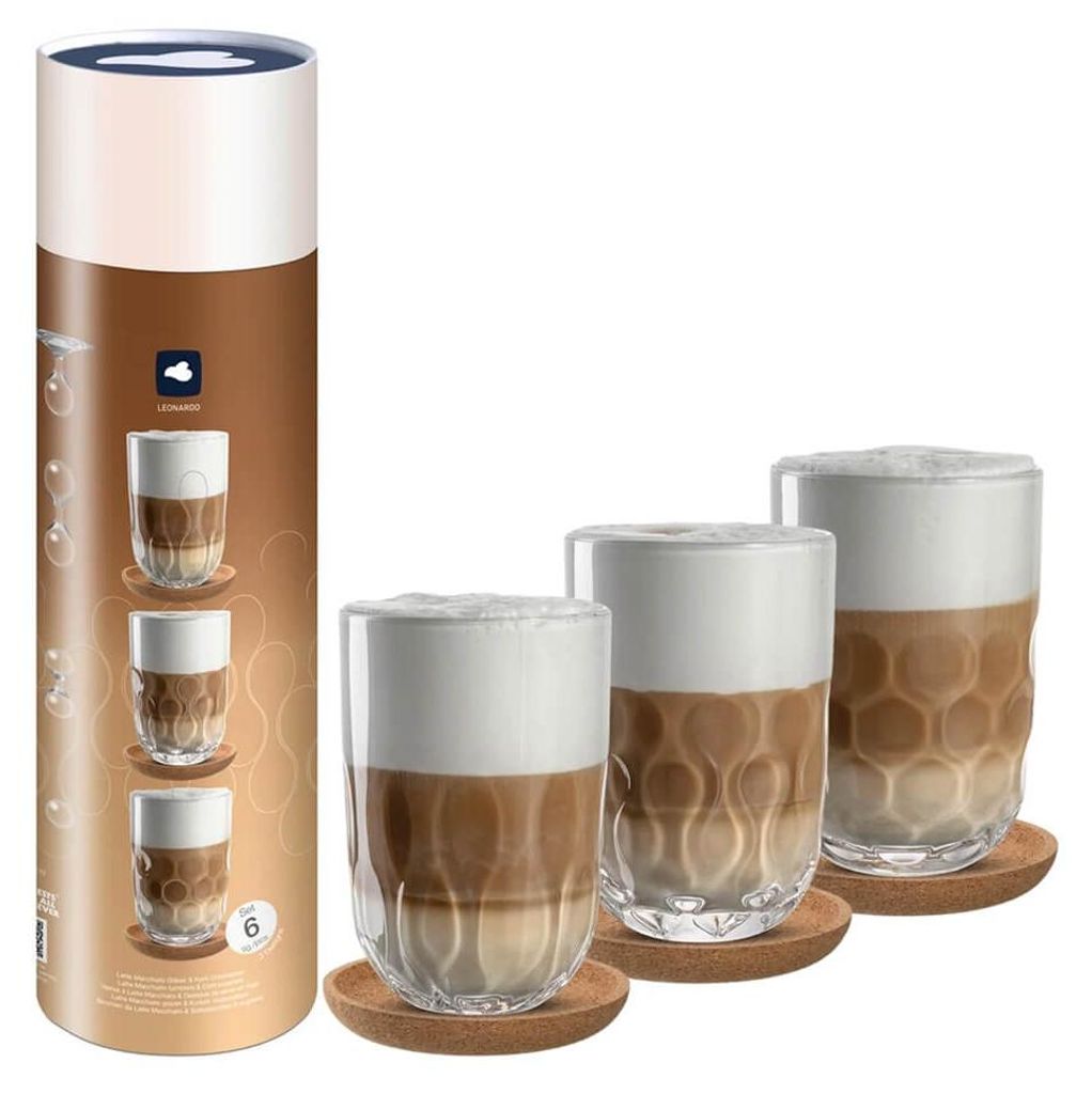 LEONARDO Becher "Gocce", juego de 6 vasos con posavasos, Imagen del producto 