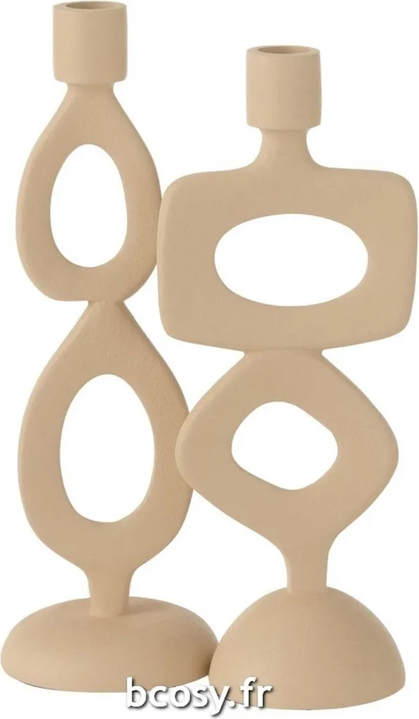 Bougeoir pour Ambiance Zen J-Line 40768 Multicolore - Idée Cadeau Déco