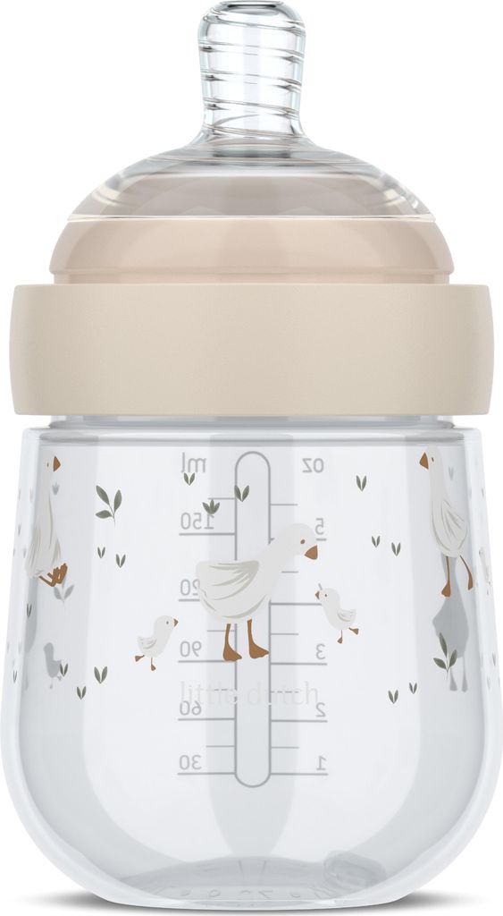 Mepal - Babyflasche Mio Little Dutch - Transparente Kappe zur Aufbewahrung - Anti-Kolik Babyflaschen - Spiralförmiges Design verhindert Verstopfun...