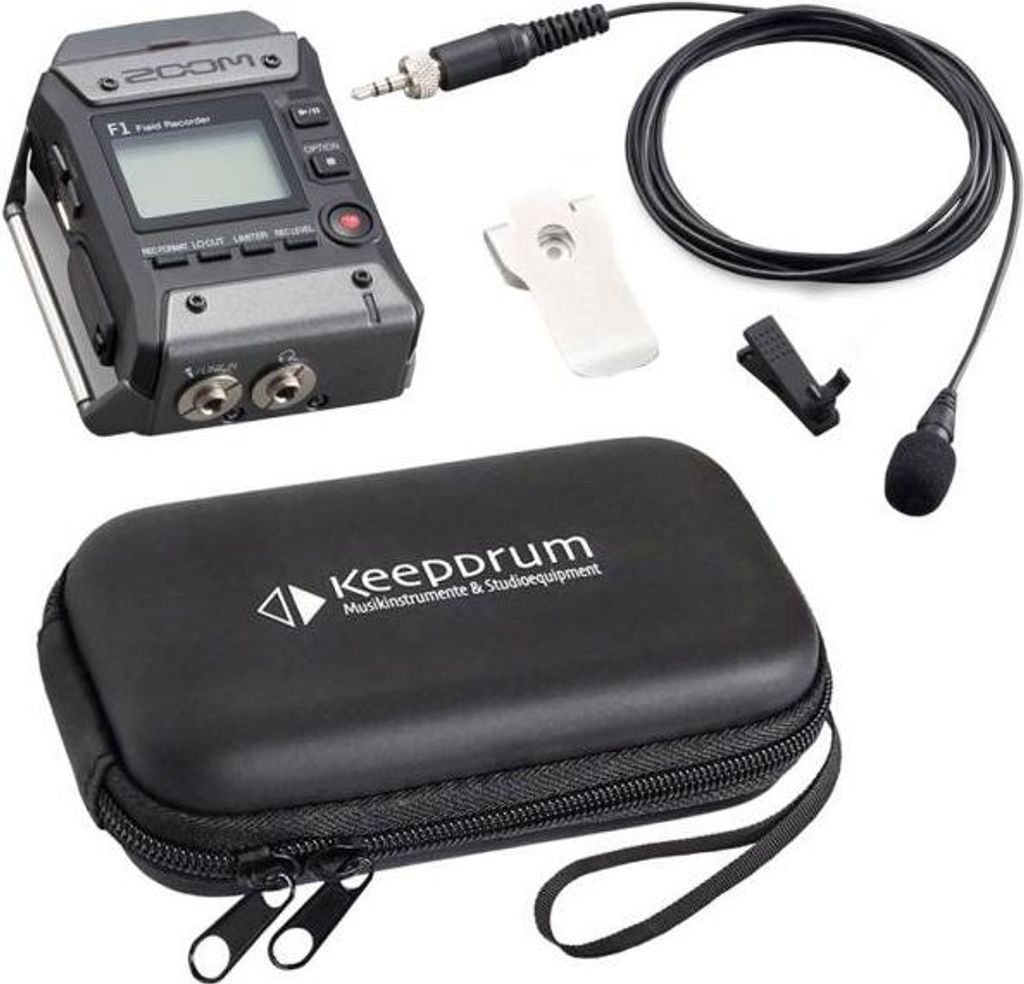 Zoom F1-LP Audio-Recorder mit Mikrofon mit Soft-Case