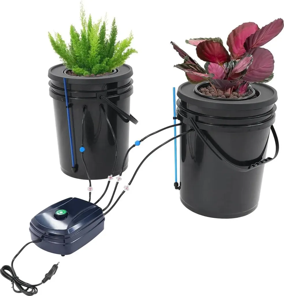 Kit d'hydroponie complet avec pompe à air et 2 systèmes d'irrigation