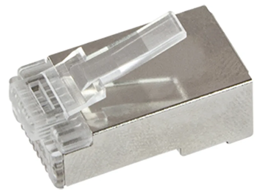 Stock 50 Pezzi Logilink MP0077 Connettori RJ45 CAT6 STP Pass-Through