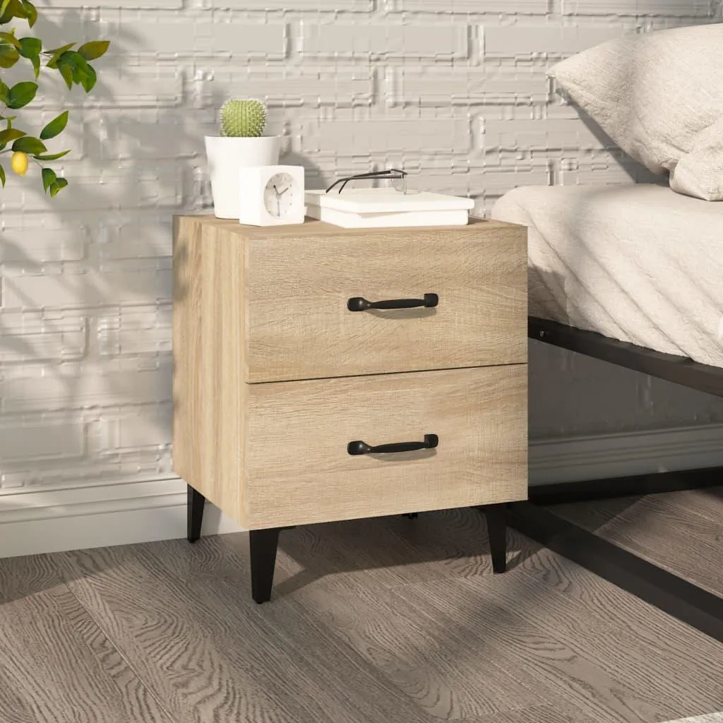 Table de nuit chêne Sonoma 40cm : fini le désordre sur votre lit de nuit