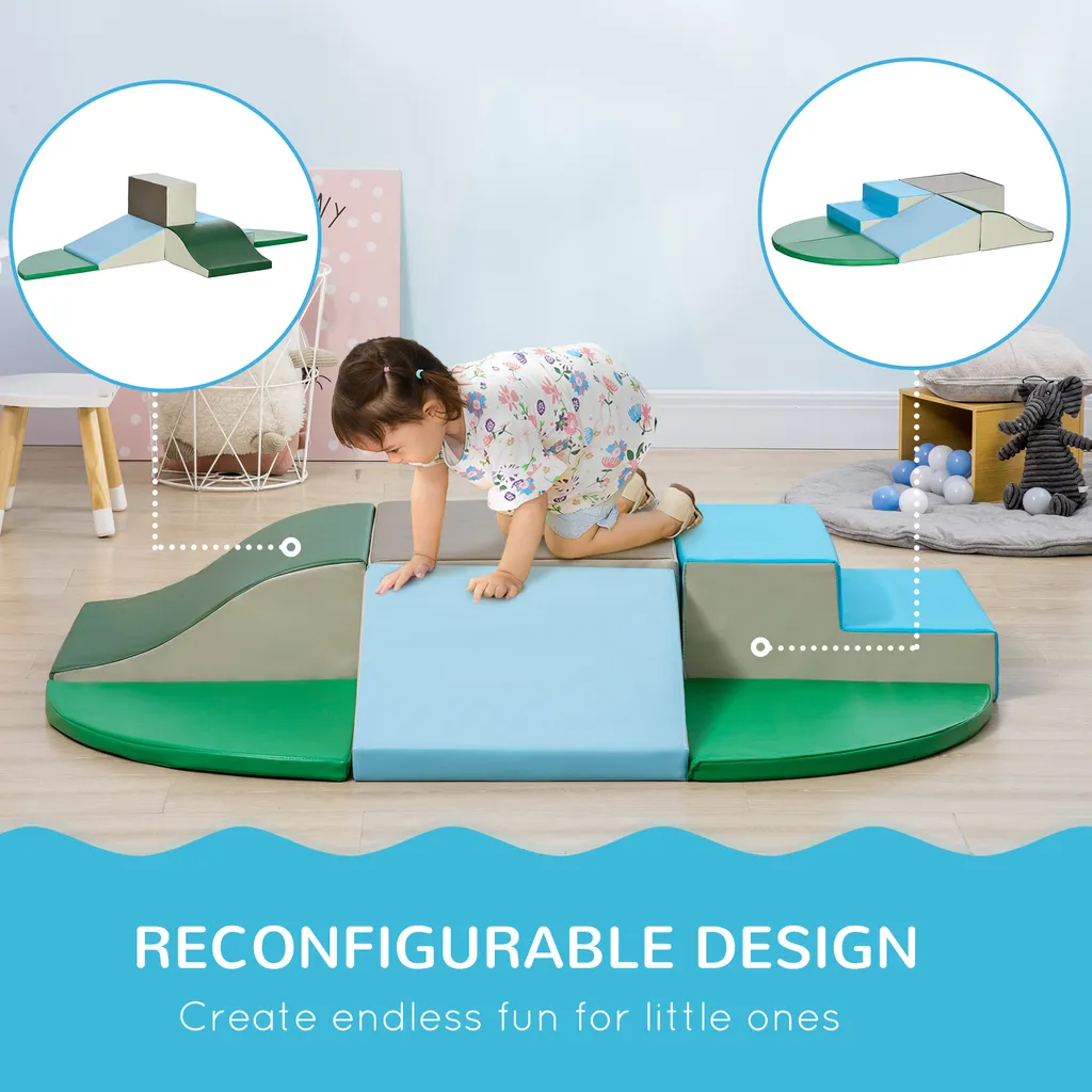 Blocs mousse construction bébé 6 pièces avec housse synthétique - 6