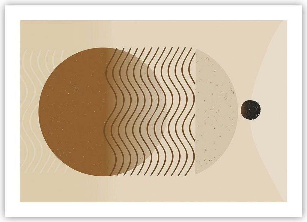 Poster - Poster ohne Rahmen - Abstraktion Geometrie Minimalismus - 70x50 cm - Wand Bild - Wanddeko - Wandbilder - Kunstposter - Wandposter - Bilder...