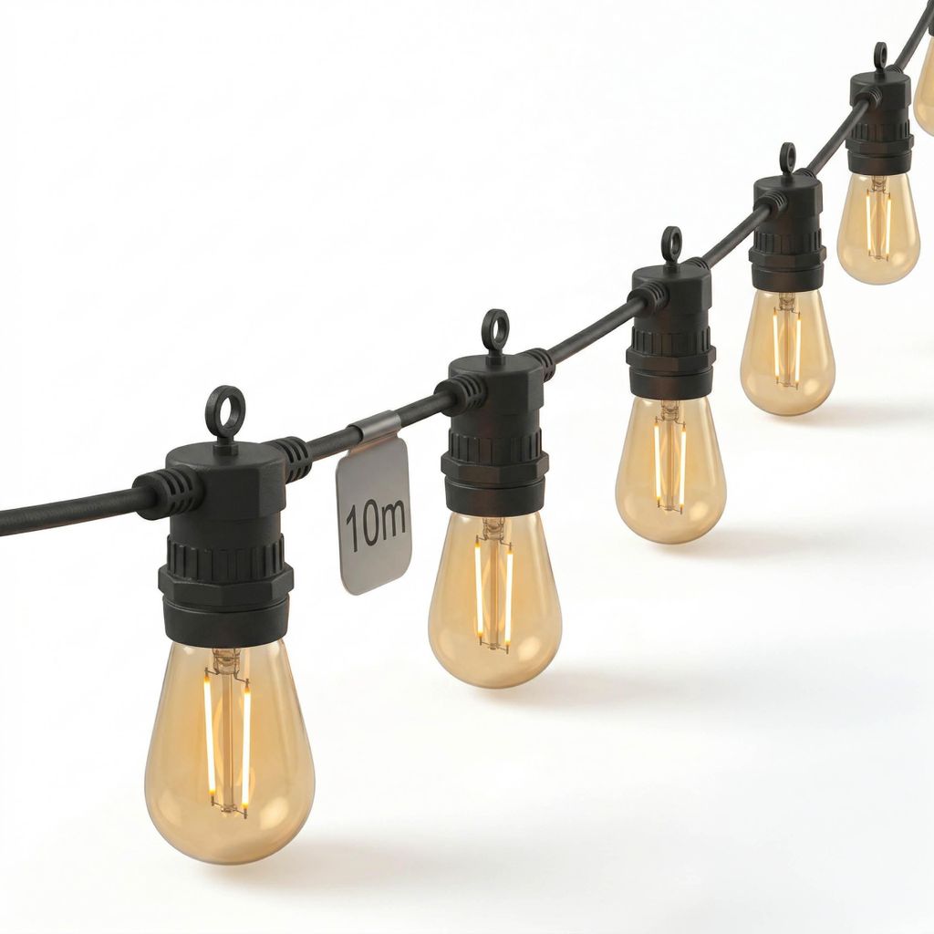 Calex LED Lichterkette, 10 Meter, 10 Lampen, Extra Produktbild 