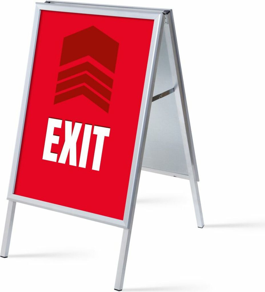 Showdown Kundenstopper - DIN A1 - Komplett-Set - Exit Englisch - Rot/Schwarz