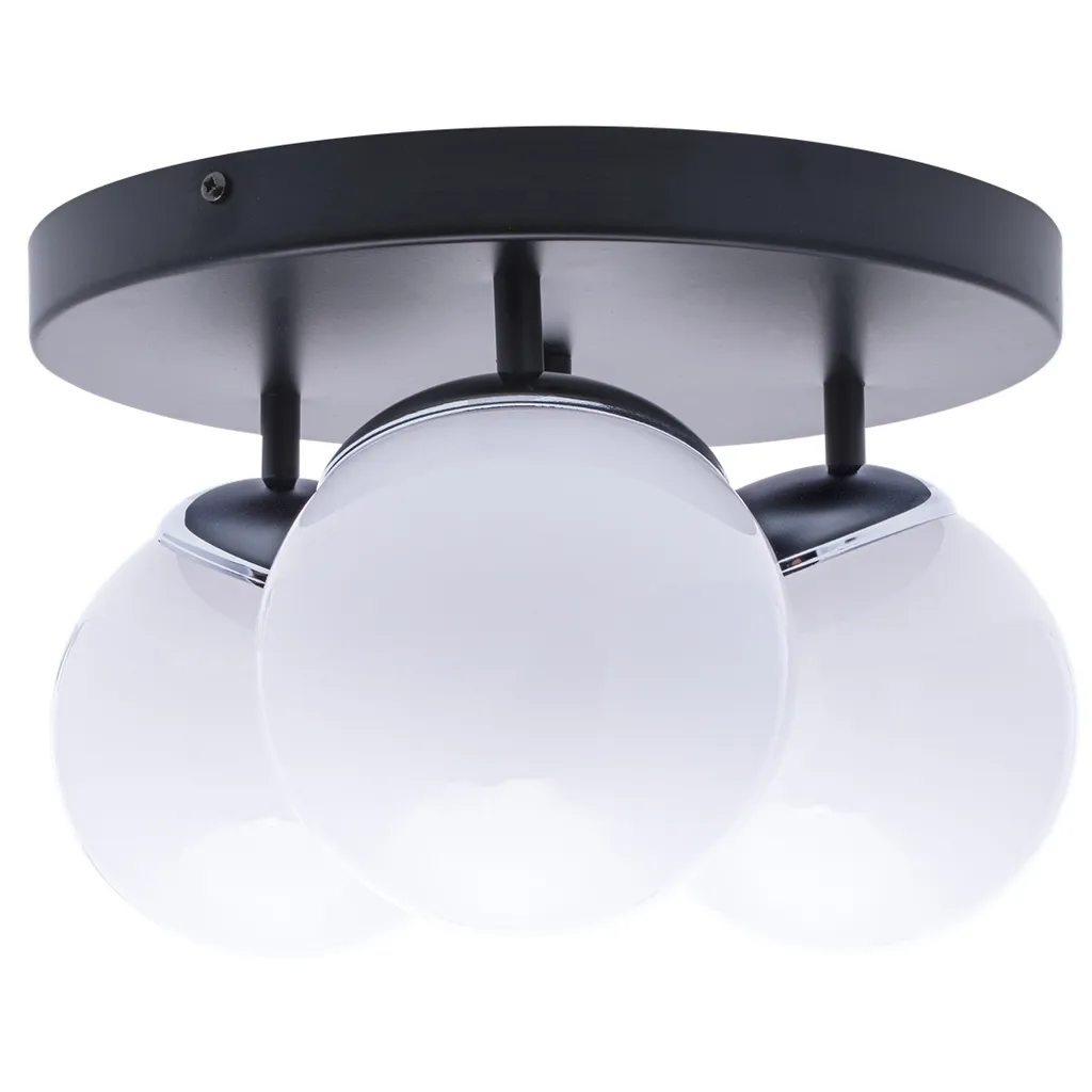 Plafonnier 3x40W SFERA MLP8874 Milagro - Luminaire Design Noir et Or