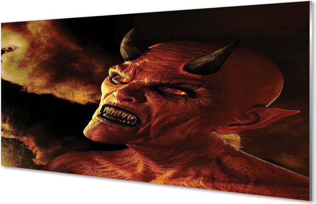 Glasbilder 120x60 Wandkunst Teufel