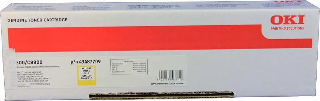 OKI - Gelb - Original - Tonerpatrone - für C8600cdtn, 8600dn, 8600n, 8800cdtn, 8800dn, 8800n