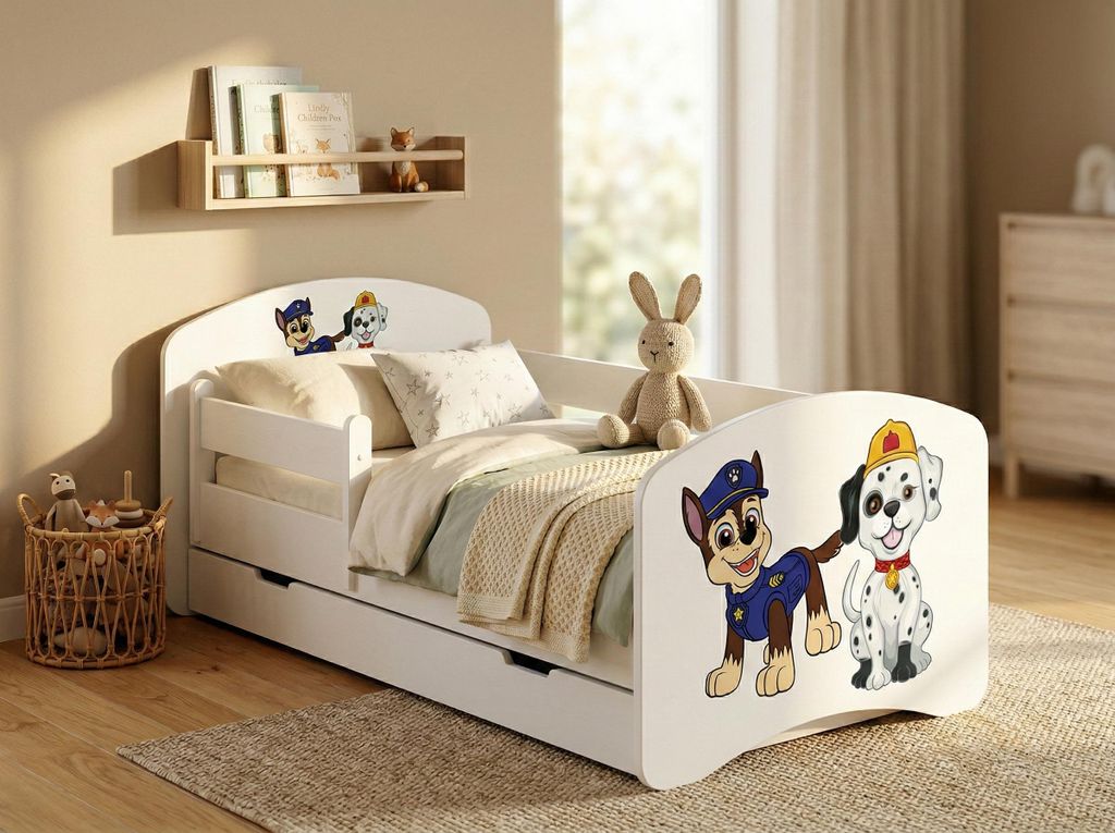 Happy Babies Kinderbett mit Rausfallschutz Junge 140x70 Produktbild 